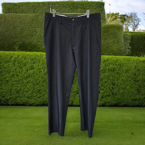 FootJoy Golf Pants Mens 34x32 Black Chino Performance Flat Front Stretch
